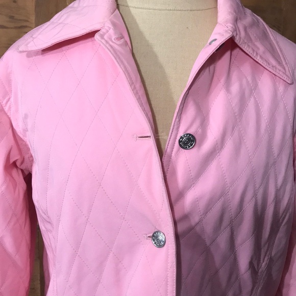 DEBRA DERO QUILTED PINK SPRING COAT, JACKET,  sz Sm EASTER mid length - Picture 2 of 8